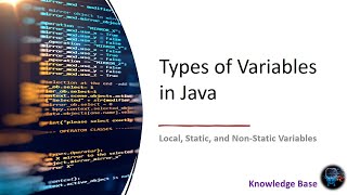 types of variables in Java | static variable local variable non-static variable| @knowledgebase2612