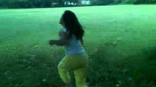sophie doing backflip off tree..