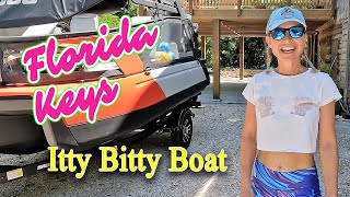 Sea Doo Switch mini pontoon in the FL Keys. Perfect sandbar boat!