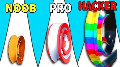 NOOB vs PRO vs HACKER in Spiral Rider  Game Gameplay All Levels Android, ios  ‏‏‏‏‏‏
