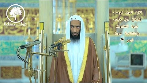 تلاوة تفوق الوصف والإبداع من خواتيم سورة العنكبوت وإستفتاحية سورة الروم | د.أحمد حميد طالب