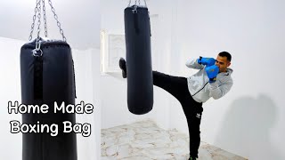 how to make punching bag at homeكيف تصنع كيس الملاكمه في المنزل بابسط الادوات