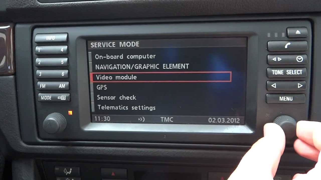 Bmw 5 Series E39 16 9 Screen Mk3 How To Access The Navigation Service Menu Youtube