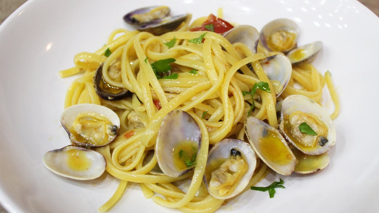 LA RECETA ORIGINAL. Linguine con almejas. linguine con vongole