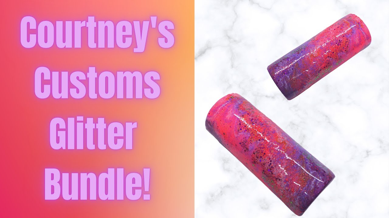 COURTNEY'S CUSTOMS GLITTER BUNDLE MILKY WAY TUMBLER!! | Tumbler 1 of 2