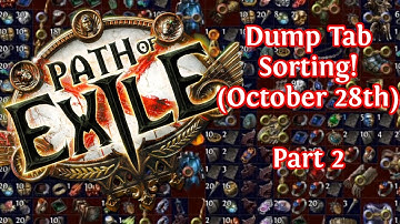 PATH OF EXILE 3.12 HEIST - DUMP TAB SORTING (OCTOBER 28TH, PART 2)