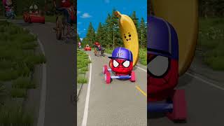 Funny & Weird Cars Vs Happy Banana In Beamng.drive