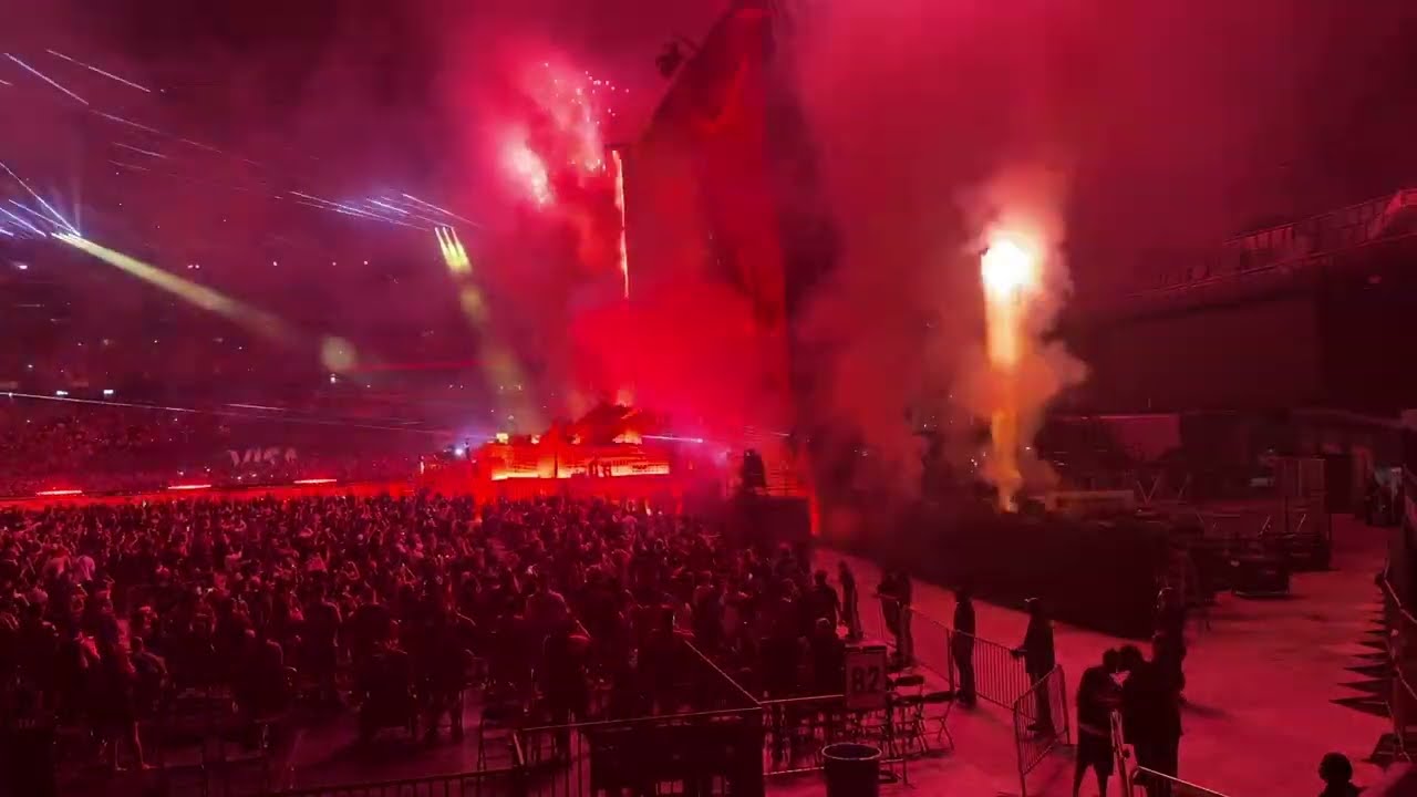 The Weeknd N2 Toronto outro, pyrotechnics, and fireworks