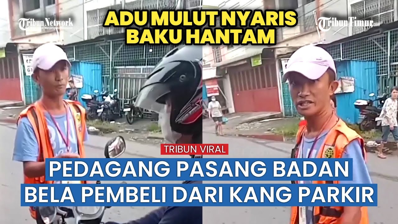 Viral! Pedagang di Medan Pasang Badan Bela Pembeli, Debat Panas dengan Juru Parkir Tak Berkarcis