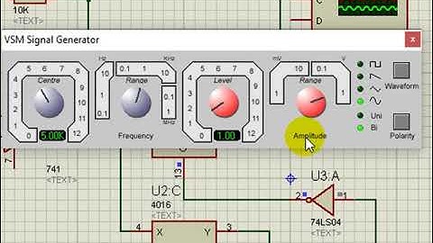 BPSK modulation experiment using Proteus