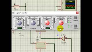 BPSK modulation experiment using Proteus