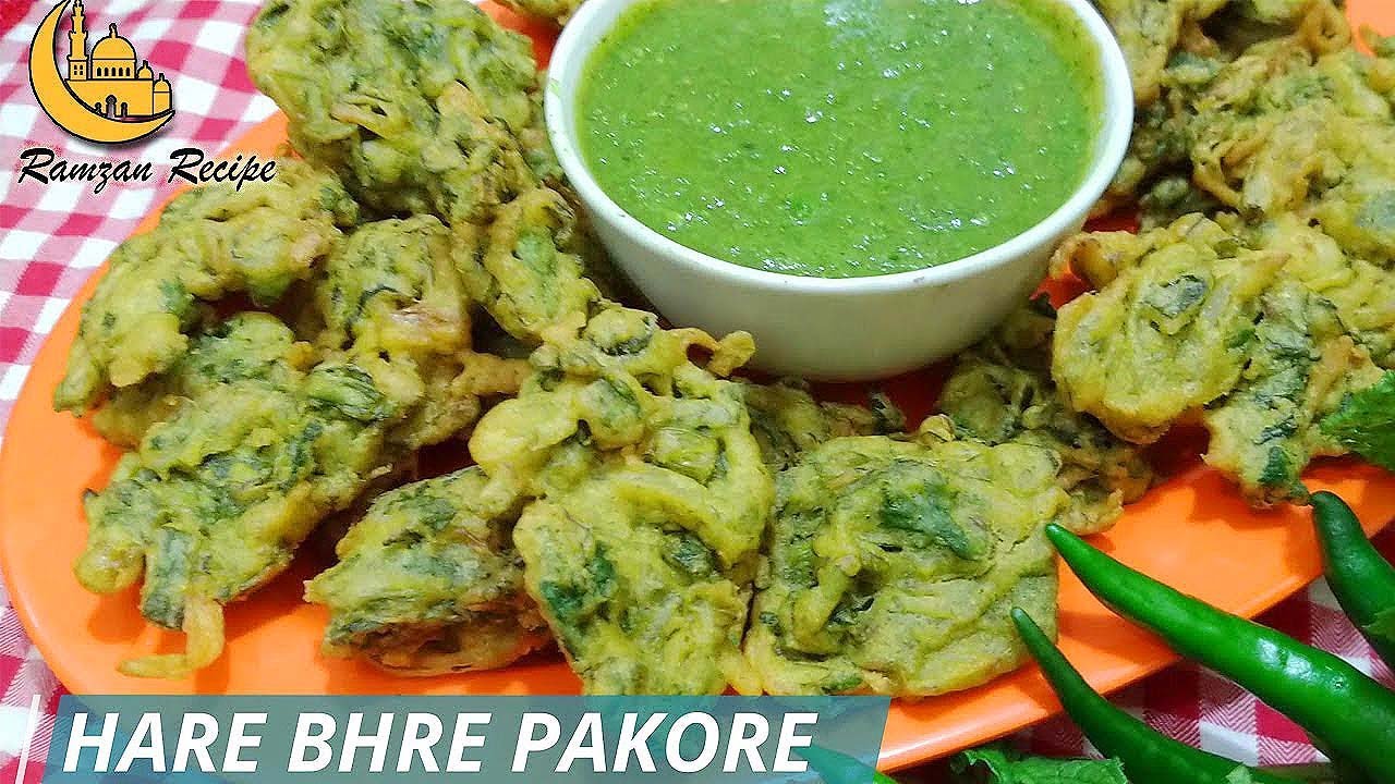 Crispy Hare bhare Pakore Recipe ہرے بھرے پکوڑے Vegetabel Pakre कुरकुरे ...