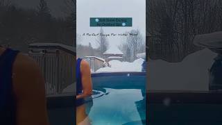 Warm spa on a snowy day in Canada. #shortvideo