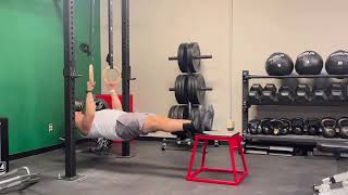 Feet elevated Rings inverted row