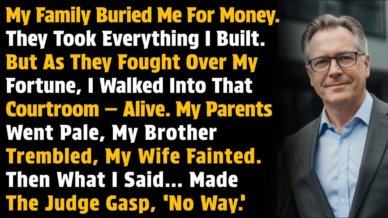 My Family Buried Me For Money. They Took Everything I Built, But Then I Walked Into That Courtroom.