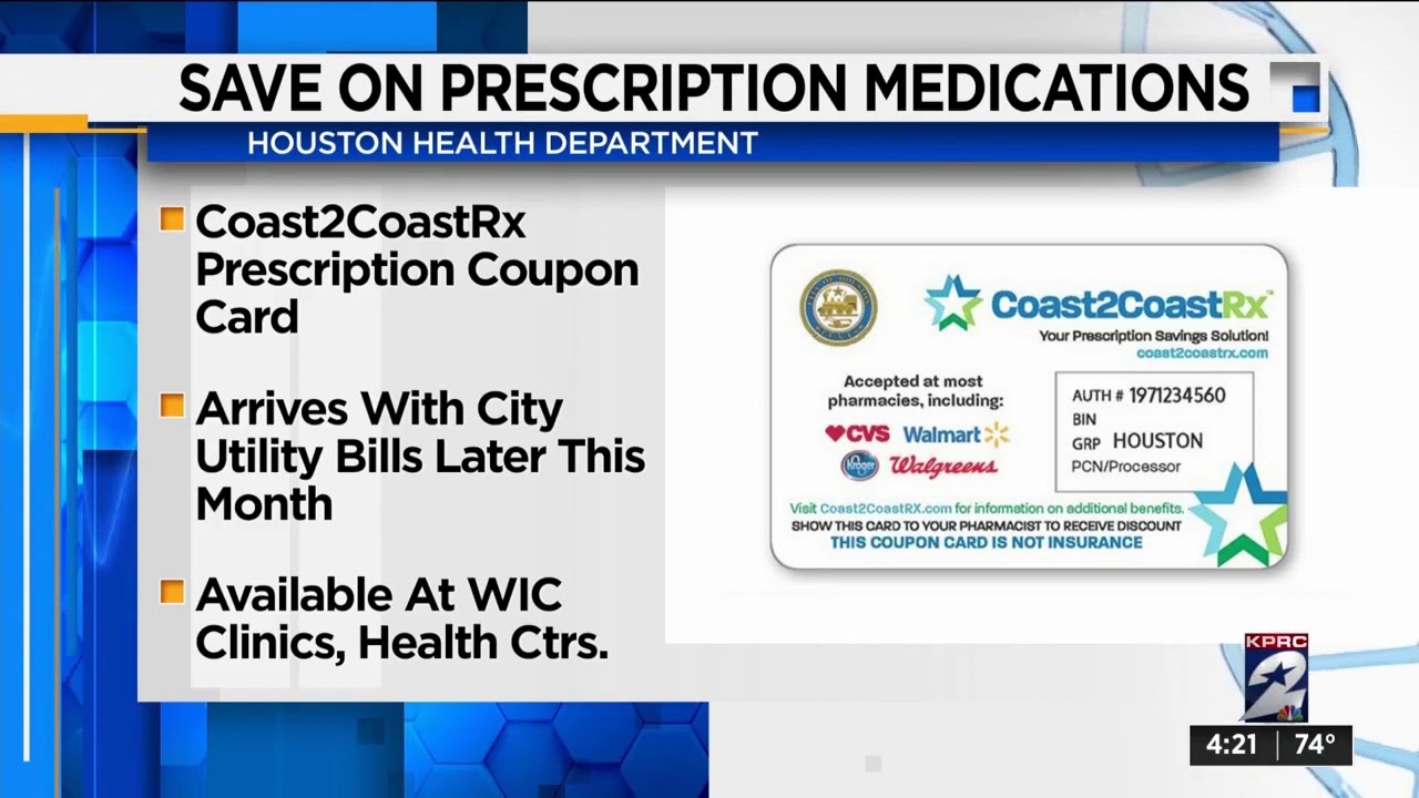 City of Houston Coast2CoastRx Prescription Coupon Card on KPRC-TV