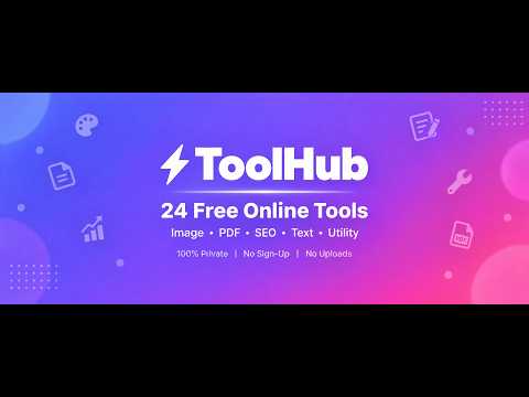 I Built 24 Free Tools That Everyone Needs — No Sign-Up, No Upload!