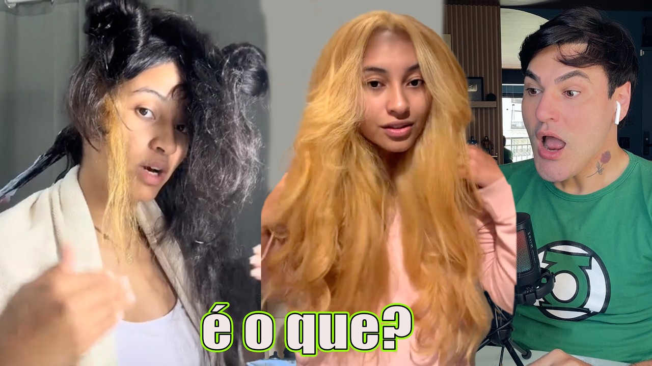  ELA DESCOLORIU O CABELO ENORME PRA FICAR LORÉRRIMA 😱