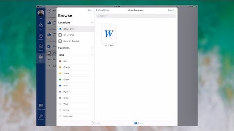 iOS 11 Files App and Word Demo