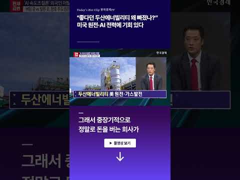 "좋다던 두산에너빌리티 왜 빠졌나?” 미국 원전·AI 전력에 기회 있다 l 황유현 l 정경민 l 이화진