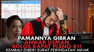 Download Lagu PAMANNYA GIBRAN, ANWAR USMAN BOLOS RAPAT PLENO 81! KEMBALI DIBERI SURAT PERINGATAN MKMK MP3
