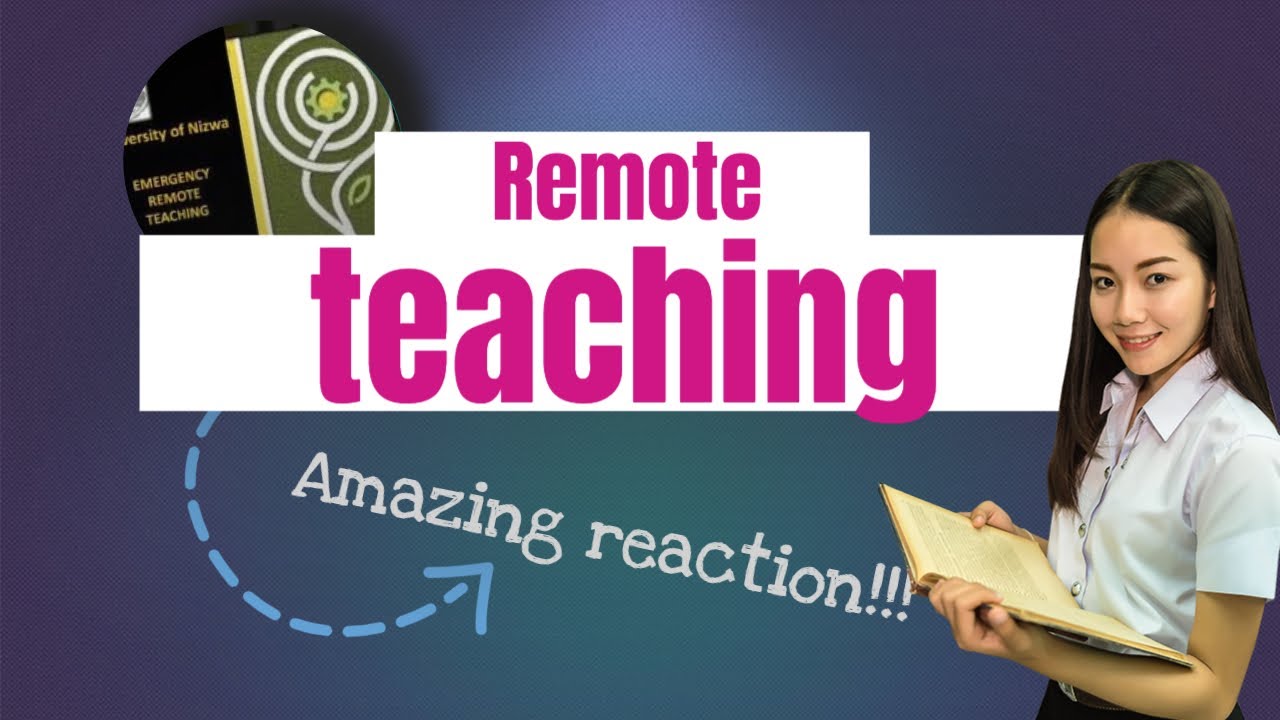 Remote teaching during the coronavirus crises at Oman - YouTube