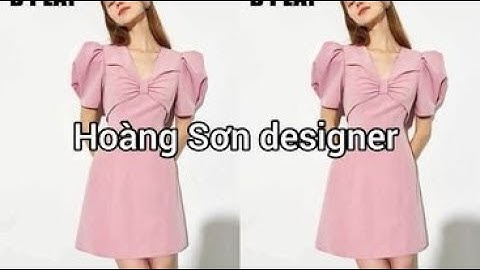 Dạy cắt may | hướng dẫn cách cắt đầm cổ tim có lớp phủ ngoài tạo nơ | Hoàng Sơn designer