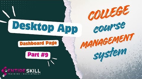 College Course Management System in Java Swing + MySQL | Dashboard Page | Entire Skill