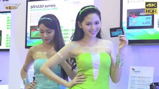 COMPUTEX TAIPEI 2016 台北國際電腦展 國電展 ADATA 倪玉茹展示白皙玉腿(4K HDR)[無限HD]🏆