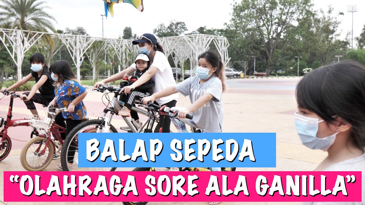SERU !!! Bermain Sepeda di GOR Jakabaring Palembang | Bermain dan Olahraga Balita Ala Ganilla Family