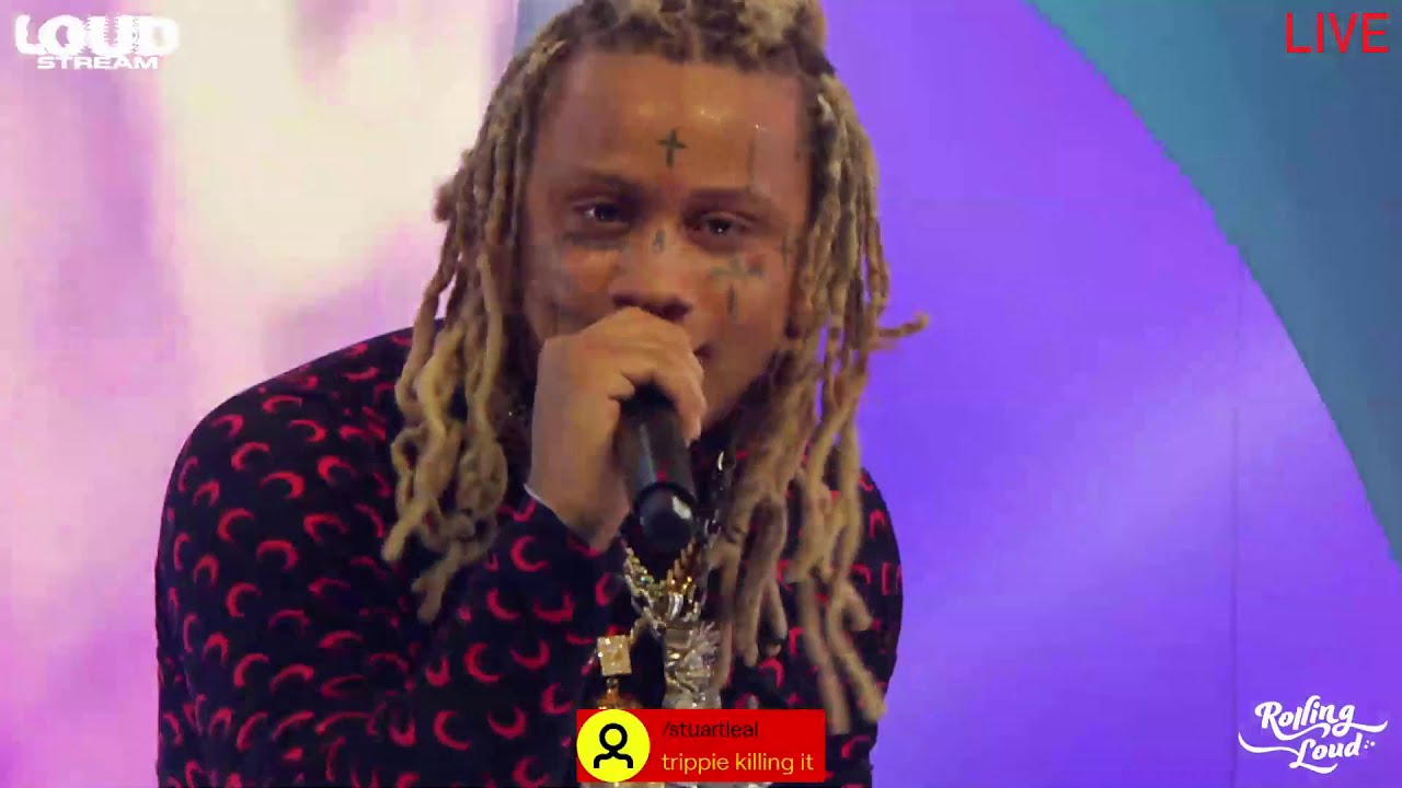 Trippie Redd perform "V-12" at Halloween Rolling Loud 2020