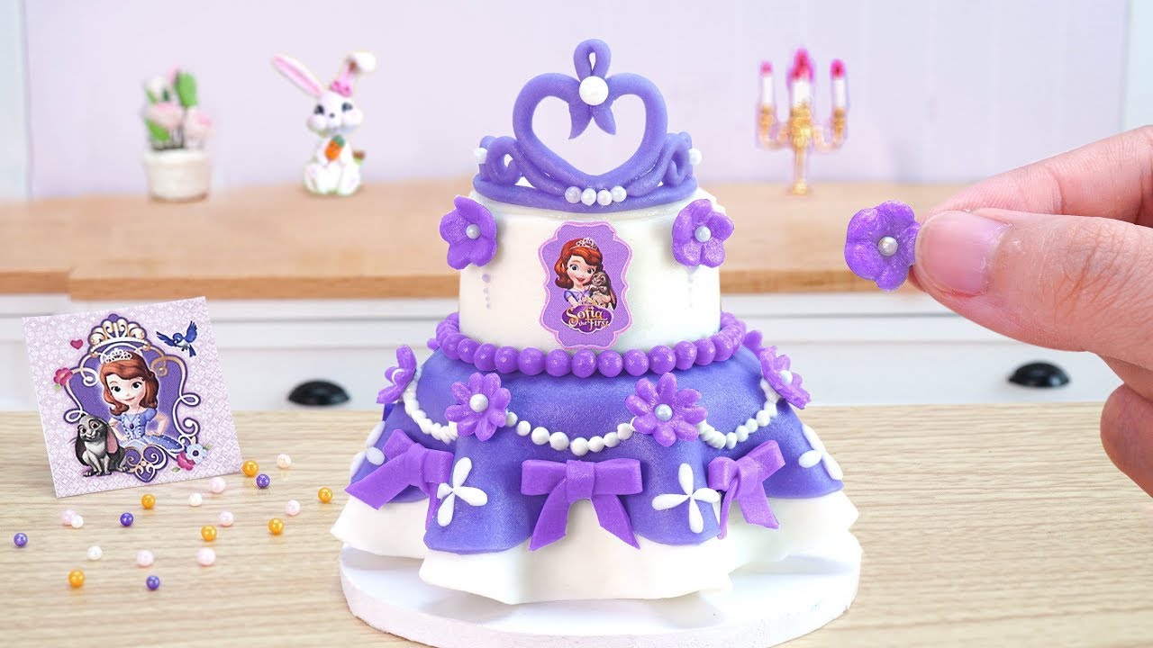 🍰 Mini Bolo - Miniatura Vestido da Princesa Sofia 🥳