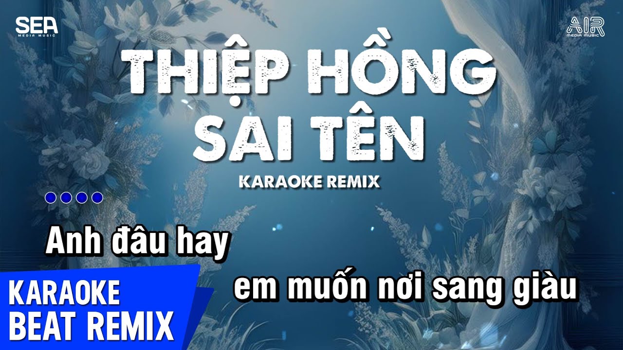 Thiệp Hồng Sai Tên Karaoke Remix🔥Nguyễn Thành Đạt | Em Viết Thiệp Hồng Tên Em Thì Đúng Karaoke Remix