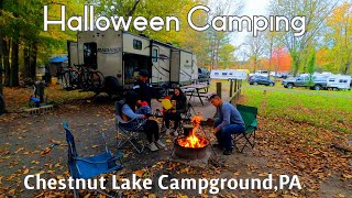 【アメリカのRVキャンプ】キャンピングトレーラーで行く紅葉のハロウィンキャンプ  | Halloween RV Camping, Chestnut Lake Campground, PA