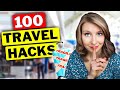 100 Travel Hacks to try in 2024 (packing, hotel, flight & airport hacks)