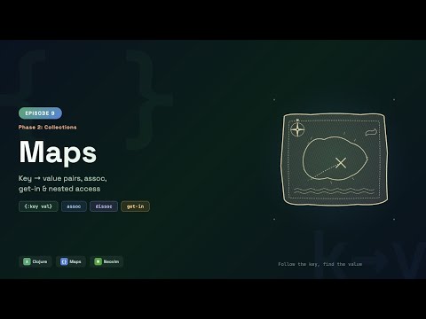 Clojure Maps — assoc, dissoc, update & get-in | Episode 9