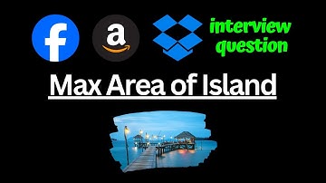 Max Area of Island - Leetcode 695 - Python | DFS | Facebook | Amazon | Dropbox interview question