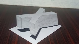 How To Draw 3D Floating X On Paper - How To Draw 3D Letters - Very Easy Tricks Of Art Step By Step.