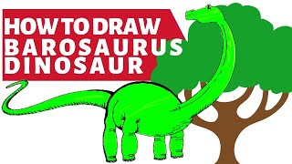 How To Draw Barosaurus Dinosaur Drawing Easy