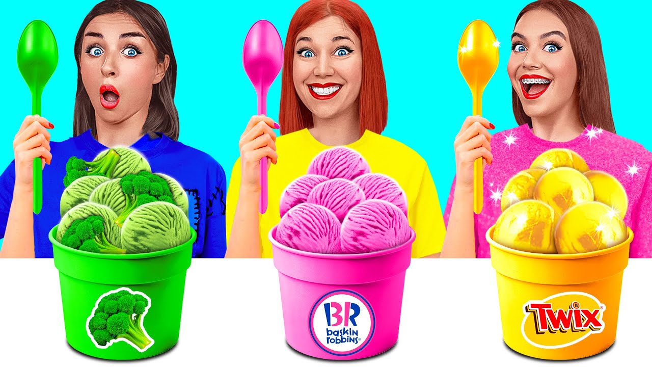 Reich vs Pleite vs Giga Reich Essen Challenge | Lustiger Küchenkrieg von Jelly DO Challenge