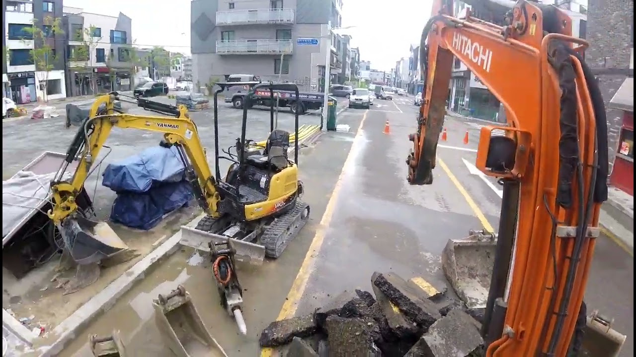 뿌레카치고싶은 골재층 명지 관로작업 굴삭기작업 035 신세계미니중기 김형국