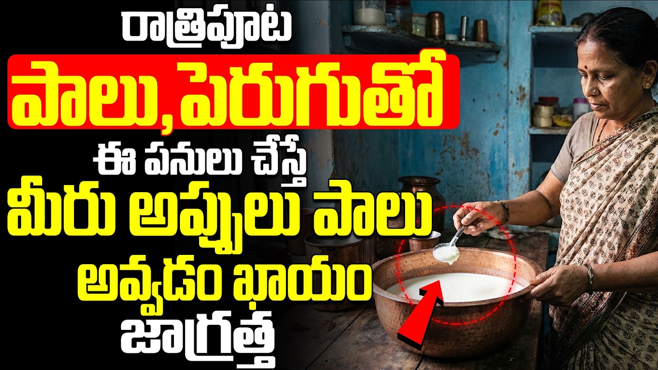 రాత్రి పాలు పెరుగుతో ఈ తప్పులు చేస్తే అప్పులే | Vastu rules for milk and curd