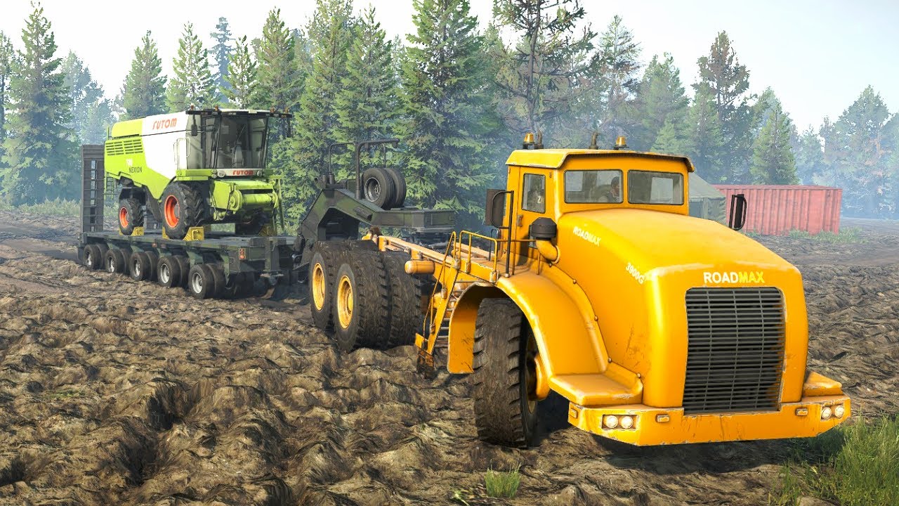 SnowRunner: Z2 ZIIZ Roadmax Transports Z2 Futom NEXION Farming Machine on Mud Roads | EnhCrea | #80