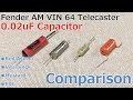 テレキャスターでコンデンサの比較してみた。Telecaster Capacitor Comparison