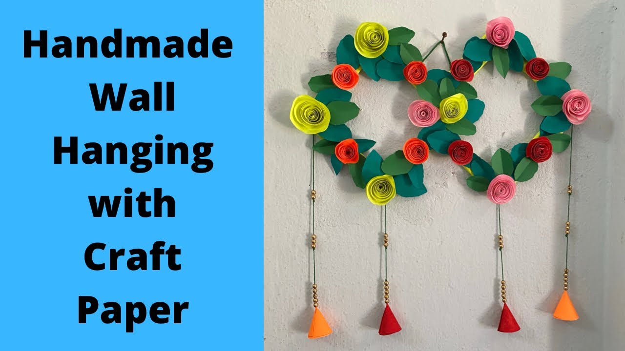 Quick and easy paper wall hanging | Best out of waste | Wall decor ...