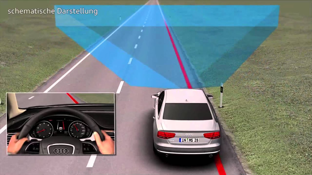 Ассистент полосы движения. Audi a6 Lane assist. Audi Active Lane assist. Система слежения за разметкой BMW. Датчик полосы движения автомобиля Ауди.