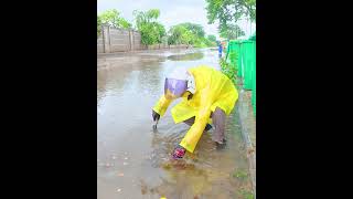 Floodwater Finally Moves! Huge Release After Drain Cleanup!  #flooding #rain #satisfying #flood