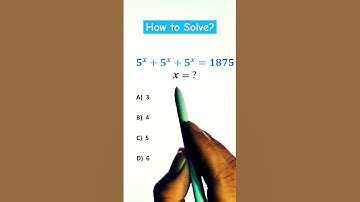 Solving Exponential Equation with base 5 #shorts #maths