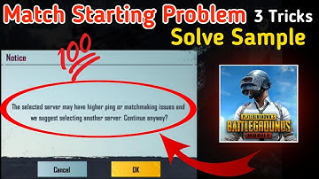 How To Solve🔥Selected Server May Have Higher Ping In Pubg Mobile | Ping Problem Solved Kaise Kare