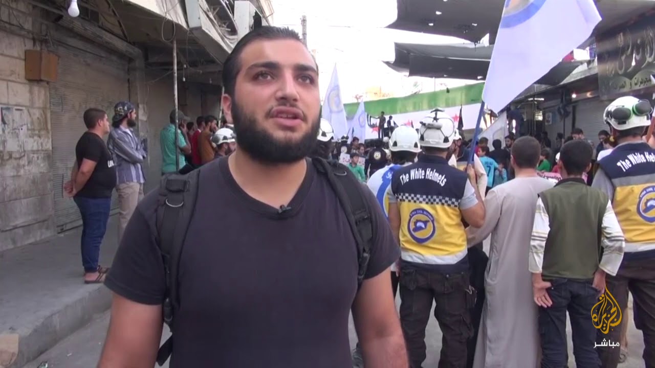 أريحا..  تضامن واسع مع "الخوذ البيضاء" في المظاهرات